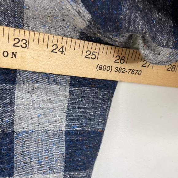 Johnnie O Flannel Shirt XL Plaid Silk Wool Surf Button Down Beach Fisherman Fall - Picture 10 of 13